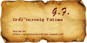 Grünczveig Fatima névjegykártya