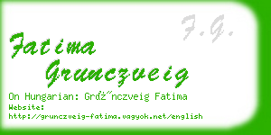 fatima grunczveig business card